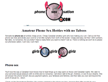 Tablet Screenshot of phonesexsation.com